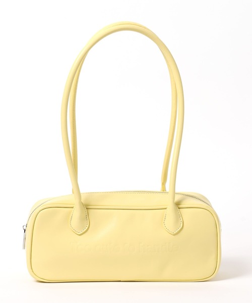 FOREVER 21（フォーエバー トゥエンティーワン）の「【2025SS】ロゴスクエアボストン（ボストンバッグ・レディース・イエロー/ブラック/ライトブラウン・FREE）」の4枚目の写真