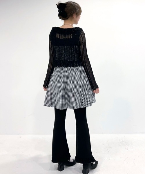 DearMyLoveRose(ディアマイラブローズ)の「ロマンティックフリルボレロカーデ【大きいサイズ有り】(カーディガン/ボレロ・レディース・ホワイト/ピンクベージュ/レッド/ブラック・MEDIUM/LARGE/LL/3L)」の12枚目の写真