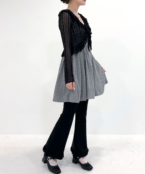 DearMyLoveRose(ディアマイラブローズ)の「ロマンティックフリルボレロカーデ【大きいサイズ有り】(カーディガン/ボレロ・レディース・ホワイト/ピンクベージュ/レッド/ブラック・MEDIUM/LARGE/LL/3L)」の14枚目の写真