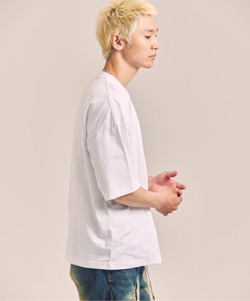 SHELTECH(シェルテック)の「SHELTECH-プレーティング天竺-WideSSTEE(Tシャツ/カットソー・メンズ・ブラック/ホワイト・M/L/XL)」の4枚目の写真