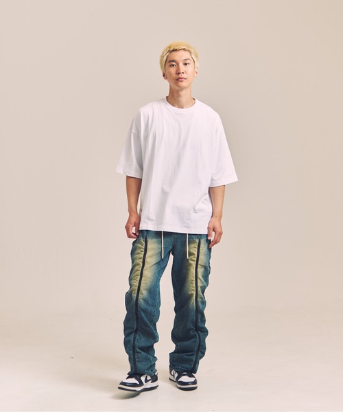 SHELTECH(シェルテック)の「SHELTECH-プレーティング天竺-WideSSTEE(Tシャツ/カットソー・メンズ・ブラック/ホワイト・M/L/XL)」の7枚目の写真