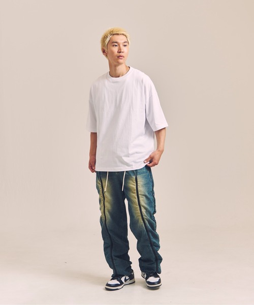 SHELTECH(シェルテック)の「SHELTECH-プレーティング天竺-WideSSTEE(Tシャツ/カットソー・メンズ・ブラック/ホワイト・M/L/XL)」の8枚目の写真