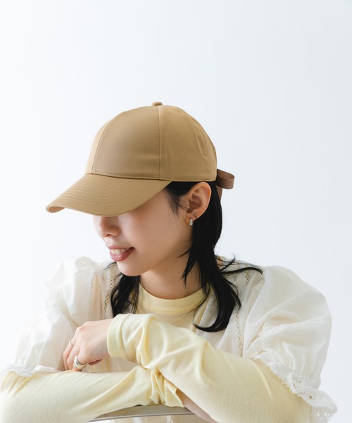 RODE SKO(ロデスコ)の「リボンキャップ(キャップ・レディース・チャコールグレー/ベージュ・FREE)」の2枚目の写真