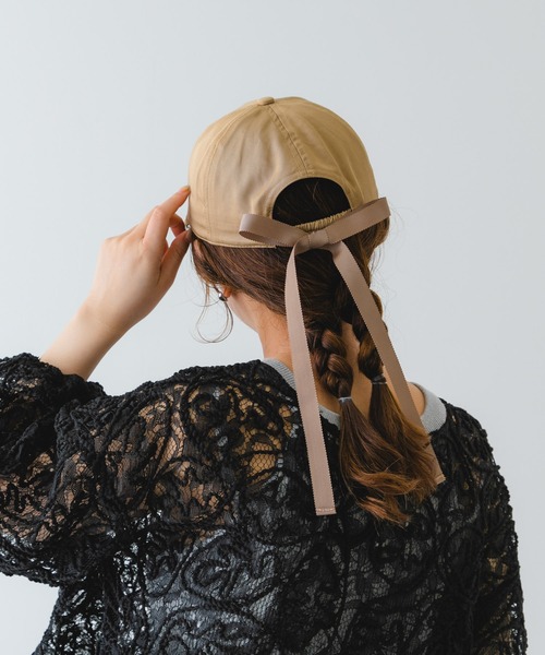 RODE SKO(ロデスコ)の「リボンキャップ(キャップ・レディース・チャコールグレー/ベージュ・FREE)」の3枚目の写真