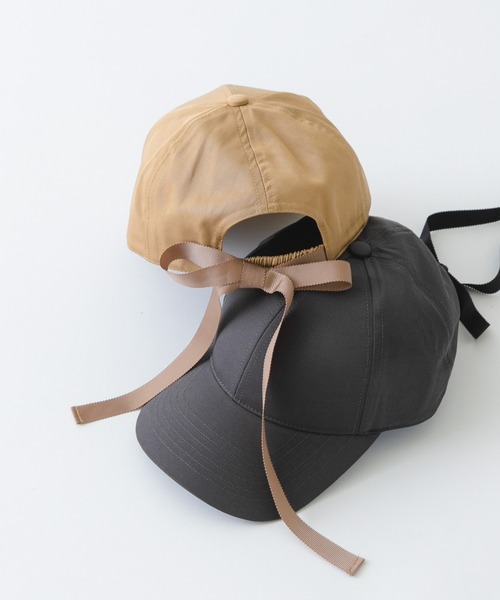 RODE SKO(ロデスコ)の「リボンキャップ(キャップ・レディース・チャコールグレー/ベージュ・FREE)」の12枚目の写真