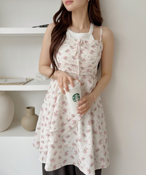 MA✽RS 薔薇柄 ドット柄 キャミソールワンピース♡美品♡ 楽天市場】ワンピース ドット柄 ノースリーブ レディース キャミ