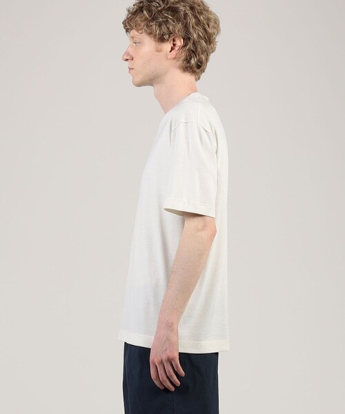 SUNSPEL（サンスペル）の「SUNSPEL コットンシルク クルーネックTシャツ（Tシャツ/カットソー・メンズ・ホワイト/ブラック・M/L）」の5枚目の写真