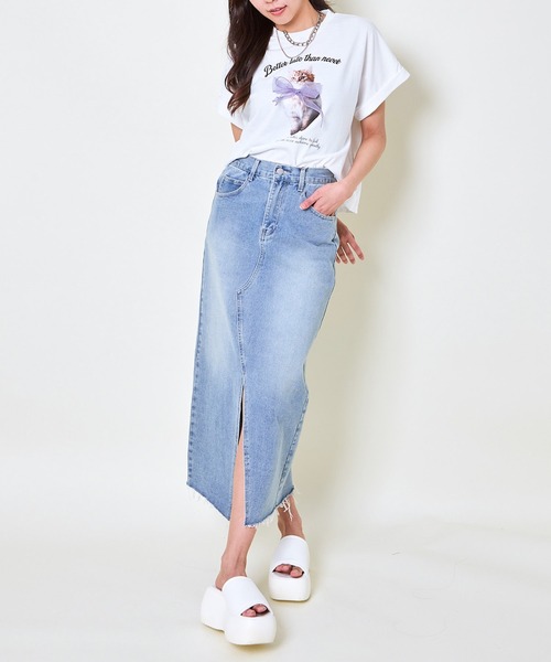 GORGE(ゴージ)の「《立体リボン×フレンチ袖》映えディテールTシャツ(Tシャツ/カットソー・レディース・オフホワイト/ブルー/ブラック・F)」の10枚目の写真