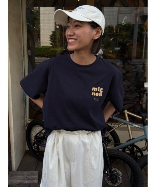 titivate（ティティベイト）の「サガラ刺繍Tシャツ（Tシャツ/カットソー・レディース・チャコール/オフホワイト/ネイビー・L/M/S）」の4枚目の写真