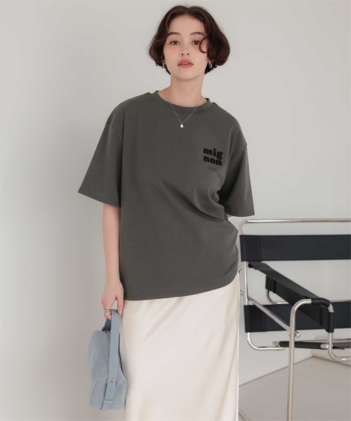 titivate（ティティベイト）の「サガラ刺繍Tシャツ（Tシャツ/カットソー・レディース・チャコール/オフホワイト/ネイビー・L/M/S）」の14枚目の写真