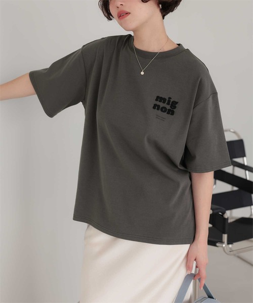 titivate（ティティベイト）の「サガラ刺繍Tシャツ（Tシャツ/カットソー・レディース・チャコール/オフホワイト/ネイビー・L/M/S）」の15枚目の写真