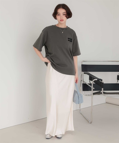 titivate（ティティベイト）の「サガラ刺繍Tシャツ（Tシャツ/カットソー・レディース・チャコール/オフホワイト/ネイビー・L/M/S）」の11枚目の写真