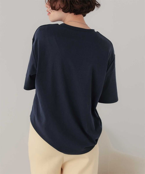 titivate（ティティベイト）の「サガラ刺繍Tシャツ（Tシャツ/カットソー・レディース・チャコール/オフホワイト/ネイビー・L/M/S）」の5枚目の写真