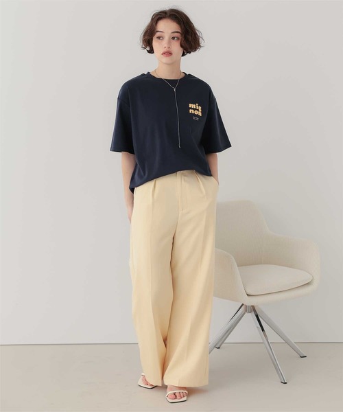 titivate（ティティベイト）の「サガラ刺繍Tシャツ（Tシャツ/カットソー・レディース・チャコール/オフホワイト/ネイビー・L/M/S）」の7枚目の写真