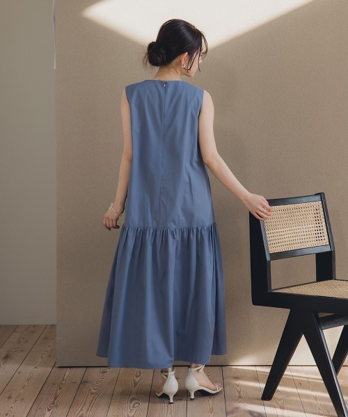 【関税込】セザンヌ オーガニック綿 ノースリーブ ワンピース ノースリーブ SEZANE(セザンヌ) ワンピース(レディース) - 海外