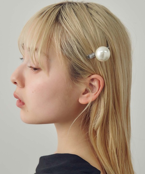 ビッグ パール セット ヘアー クリップ（バレッタ/ヘアクリップ