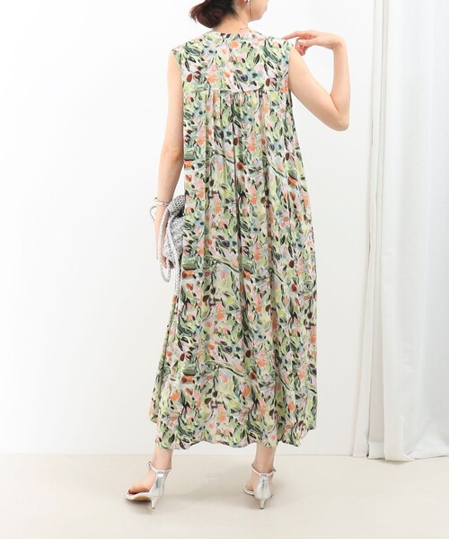 MICO COULIER(ミコクリエ)の「レーヨンティアードプリントシャツワンピース(ワンピース・レディース・グリーン系その他/ブルー系その他・38)」の17枚目の写真