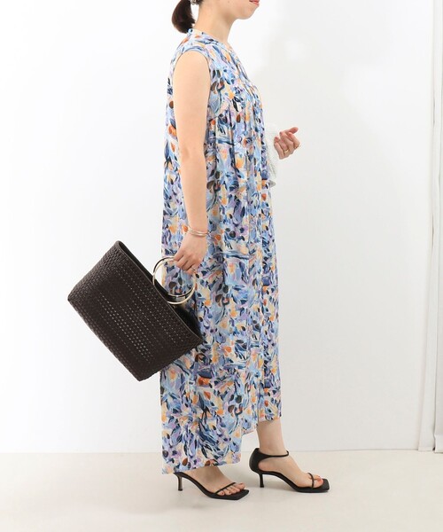 MICO COULIER(ミコクリエ)の「レーヨンティアードプリントシャツワンピース(ワンピース・レディース・グリーン系その他/ブルー系その他・38)」の14枚目の写真