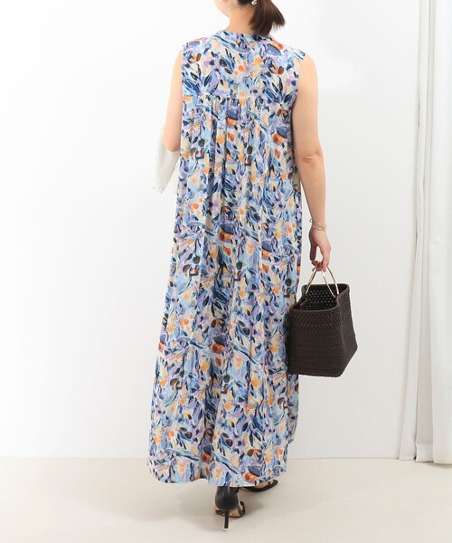 MICO COULIER(ミコクリエ)の「レーヨンティアードプリントシャツワンピース(ワンピース・レディース・グリーン系その他/ブルー系その他・38)」の13枚目の写真