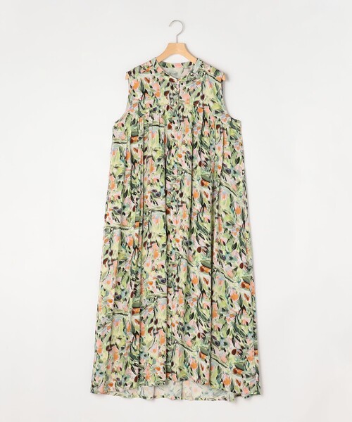 MICO COULIER(ミコクリエ)の「レーヨンティアードプリントシャツワンピース(ワンピース・レディース・グリーン系その他/ブルー系その他・38)」の21枚目の写真