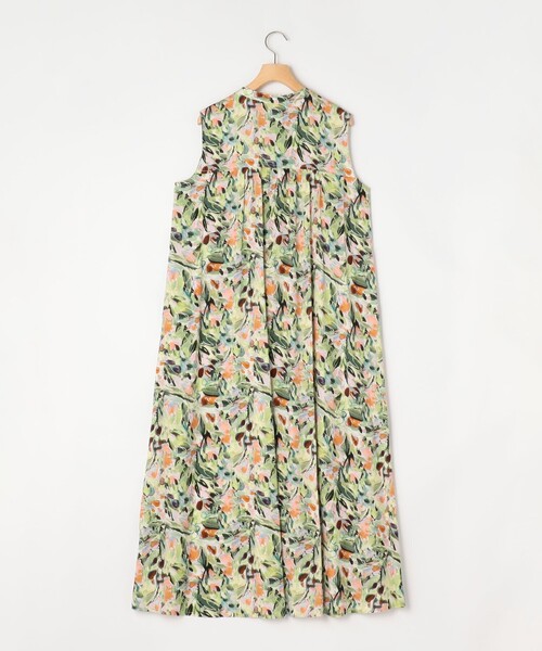 MICO COULIER(ミコクリエ)の「レーヨンティアードプリントシャツワンピース(ワンピース・レディース・グリーン系その他/ブルー系その他・38)」の12枚目の写真