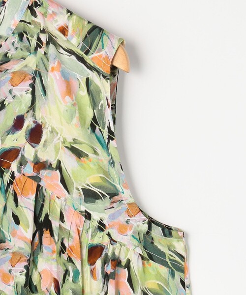 MICO COULIER(ミコクリエ)の「レーヨンティアードプリントシャツワンピース(ワンピース・レディース・グリーン系その他/ブルー系その他・38)」の9枚目の写真