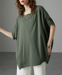 【接触冷感】変形シルエット半袖Ｔシャツ［Soiunique］