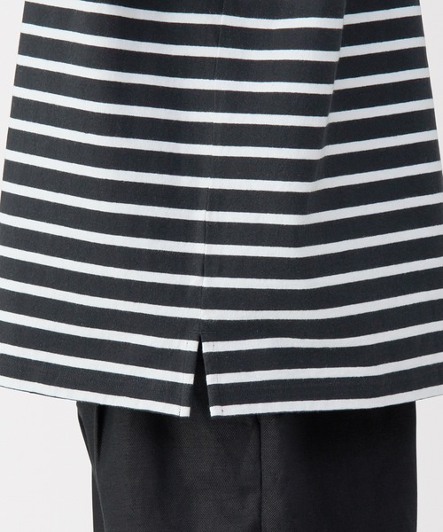 無印良品(ムジルシリョウヒン)の「紳士 洗いざらし太番手ボートネック五分袖Tシャツ(Tシャツ/カットソー・メンズ・カーキ系/ブラック系/ホワイト系/ネイビー系・L/M/S/XL)」の12枚目の写真