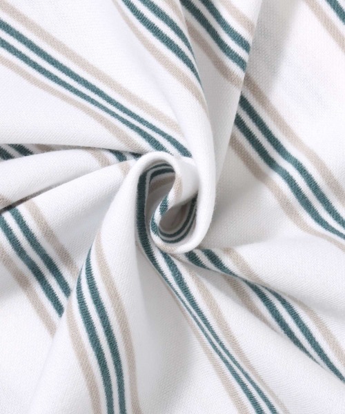 DISCUS（ディスカス）の「2026SS新色追加 DISCUS/ディスカス COOLMAX(R) ダンボールニット ロゴワッペン刺繍 ボーダー オーバーサイズ 半袖Tシャツ レディース メンズ（Tシャツ/カットソー・メンズ・ホワイト系その他/ブラック系その他/グレー系その他/グリーン系その他/グリーン系その他2/ホワイト系その他3/ベージュ系その他/ホワイト系その他2・LL/M/L）」の20枚目の写真