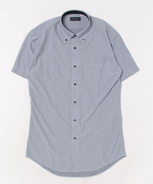 TOKYO SHIRTS(トウキョウシャツ)の「形態安定ノンアイロン ボタンダウン 半袖ストレッチビジネスワイシャツ(ビジネスシャツ・メンズ・ブルーグレー・首回り39cm/首回り41cm/首回り42cm/首回り43cm/首回り37cm)」の6枚目の写真