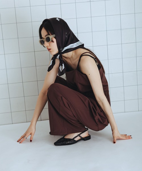 SENSE OF PLACE by URBAN RESEARCH（センスオブプレイスバイアーバンリサーチ）の「撥水UVカットウエストドローオールインワン（サロペット/オーバーオール・レディース・ブラウン/ベージュ/ブラック・MEDIUM/SMALL）」の7枚目の写真