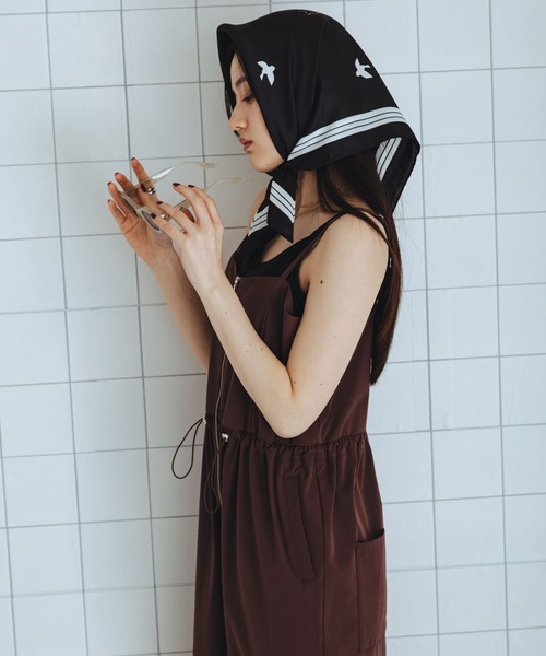 SENSE OF PLACE by URBAN RESEARCH（センスオブプレイスバイアーバンリサーチ）の「撥水UVカットウエストドローオールインワン（サロペット/オーバーオール・レディース・ブラウン/ベージュ/ブラック・MEDIUM/SMALL）」の9枚目の写真