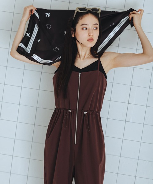 SENSE OF PLACE by URBAN RESEARCH（センスオブプレイスバイアーバンリサーチ）の「撥水UVカットウエストドローオールインワン（サロペット/オーバーオール・レディース・ブラウン/ベージュ/ブラック・MEDIUM/SMALL）」の11枚目の写真