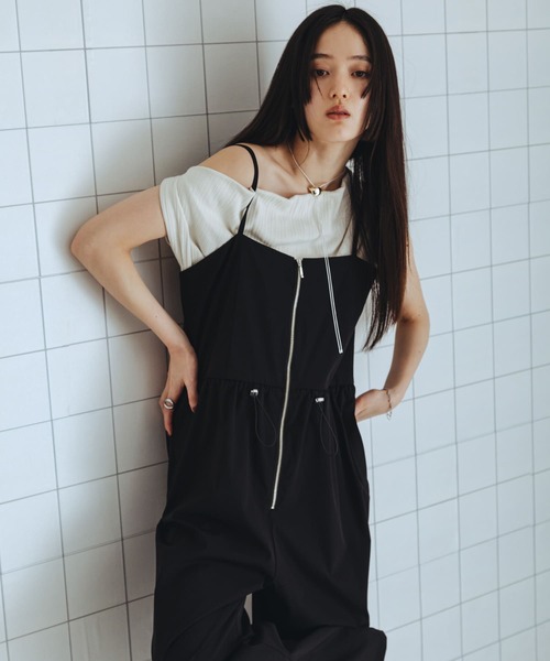 SENSE OF PLACE by URBAN RESEARCH（センスオブプレイスバイアーバンリサーチ）の「撥水UVカットウエストドローオールインワン（サロペット/オーバーオール・レディース・ブラウン/ベージュ/ブラック・MEDIUM/SMALL）」の20枚目の写真