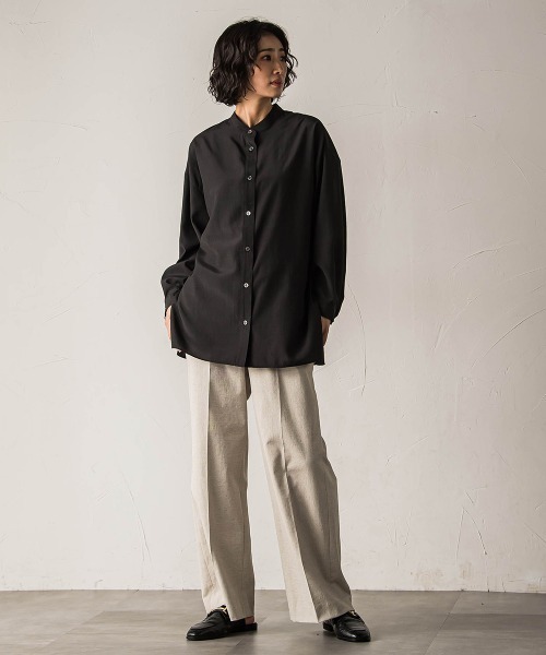 la.f…（ラエフ）の「【biyori】シアーシャツ≪洗濯機で洗える≫（シャツ/ブラウス・レディース・イエロー/キャメル/ホワイト/ブラック・9号）」の7枚目の写真