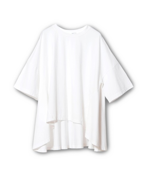 OSMOSIS（オズモーシス）の「バックフレアーTシャツ（Tシャツ/カットソー・レディース・ブラック/ホワイト/ブルー・ONE SIZE）」の6枚目の写真