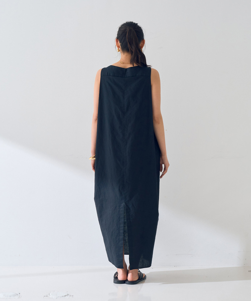 Rouge vif Anna(ルージュヴィフアンナ)の「麻混ノースリーブ後ろタックワンピース(ワンピース・レディース・ブラック/ブラウン・38/36)」の21枚目の写真