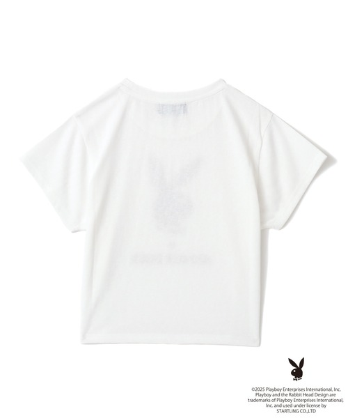 PLAYBOY（プレイボーイ）の「PLAYBOY x atmos pink Rhinestone T-shirt / プレイボーイ アトモス ピンク ラインストーン T シャツ 【SP】（Tシャツ/カットソー・レディース・ホワイト・FREE）」の7枚目の写真