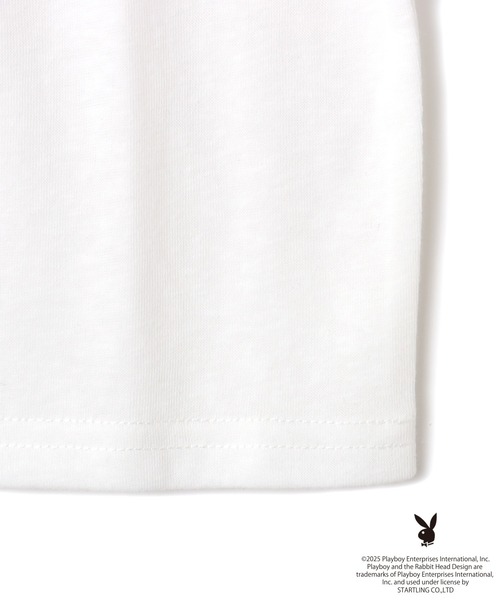 PLAYBOY（プレイボーイ）の「PLAYBOY x atmos pink Rhinestone T-shirt / プレイボーイ アトモス ピンク ラインストーン T シャツ 【SP】（Tシャツ/カットソー・レディース・ホワイト・FREE）」の6枚目の写真