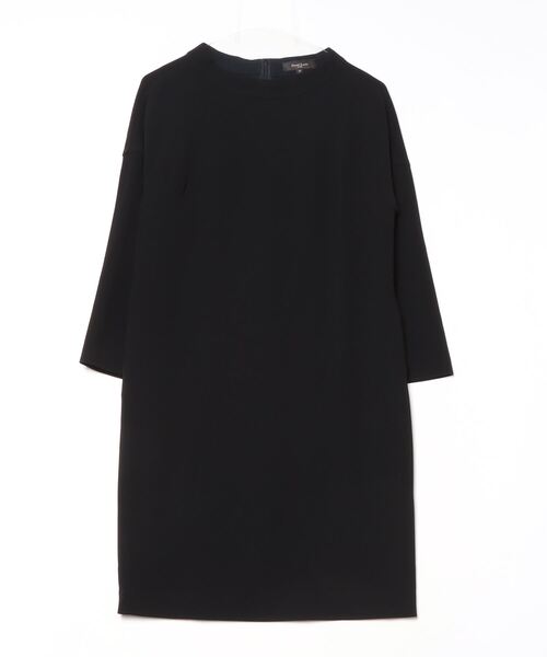 Demi-Luxe BEAMS 黒 ロングワンピース 38 Demi-Luxe BEAMS」 長袖ワンピース 38 ブラック レディース