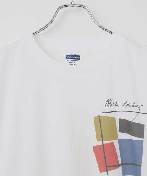 HEAR MY NAME（ヒアマイネーム）の「HEAR MY NAME別注 Theo van Doesburg / テオ・ファン・ドゥースブルフ TEE（Tシャツ/カットソー・メンズ・ホワイト・MEDIUM/LARGE）」の7枚目の写真