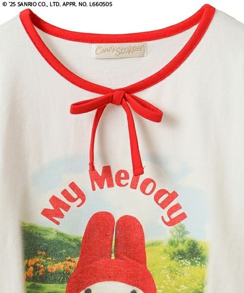 Candy Stripper(キャンディストリッパー)の「【MY MELODY】FANCY トップス(Tシャツ/カットソー・レディース・ピンク/ブラック/オフホワイト・FREE)」の5枚目の写真