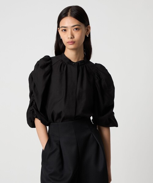 セール】＜EMMEL REFINES＞EM ギャザースリーブ バンドカラー