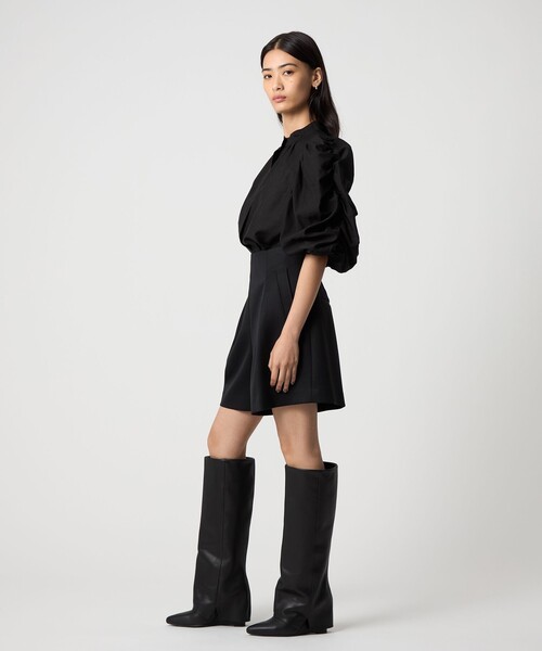 EMMEL REFINES(エメルリファインズ)の「<EMMEL REFINES>EM ギャザースリーブ バンドカラー ブラウス(シャツ/ブラウス・レディース・オフホワイト/ブラック/ダークブラウン・FREE)」の16枚目の写真