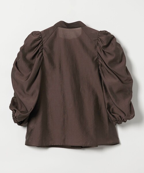 EMMEL REFINES(エメルリファインズ)の「<EMMEL REFINES>EM ギャザースリーブ バンドカラー ブラウス(シャツ/ブラウス・レディース・オフホワイト/ブラック/ダークブラウン・FREE)」の20枚目の写真