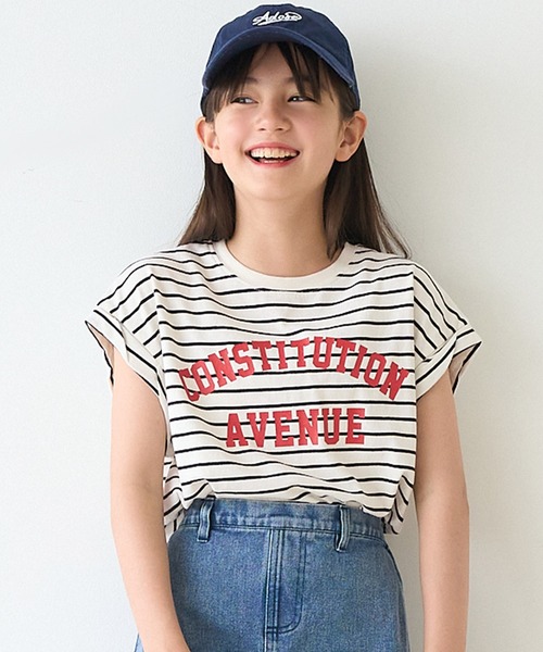 coca(coca)(コカ)の「キッズ 親子お揃い袖ロールアップロゴTシャツ(Tシャツ/カットソー・キッズ・ベージュ/その他1/ブラウン/ライトグレー/ネイビー/チャコール/ワイン/ライトピンク・140/150/120/130)」の8枚目の写真