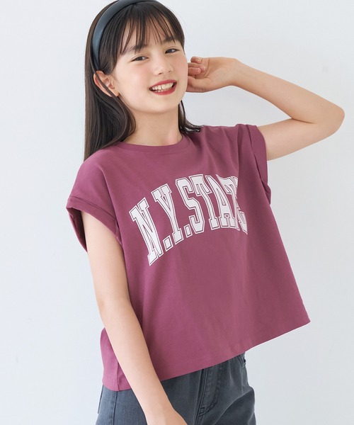 coca(coca)(コカ)の「キッズ 親子お揃い袖ロールアップロゴTシャツ(Tシャツ/カットソー・キッズ・ベージュ/その他1/ブラウン/ライトグレー/ネイビー/チャコール/ワイン/ライトピンク・140/150/120/130)」の7枚目の写真