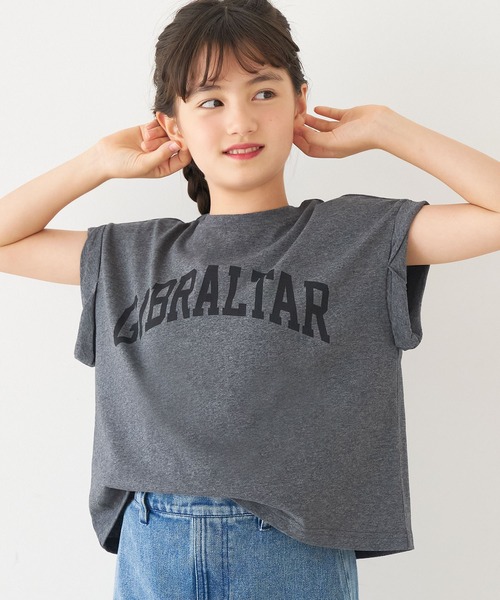 coca(coca)(コカ)の「キッズ 親子お揃い袖ロールアップロゴTシャツ(Tシャツ/カットソー・キッズ・ベージュ/その他1/ブラウン/ライトグレー/ネイビー/チャコール/ワイン/ライトピンク・140/150/120/130)」の2枚目の写真