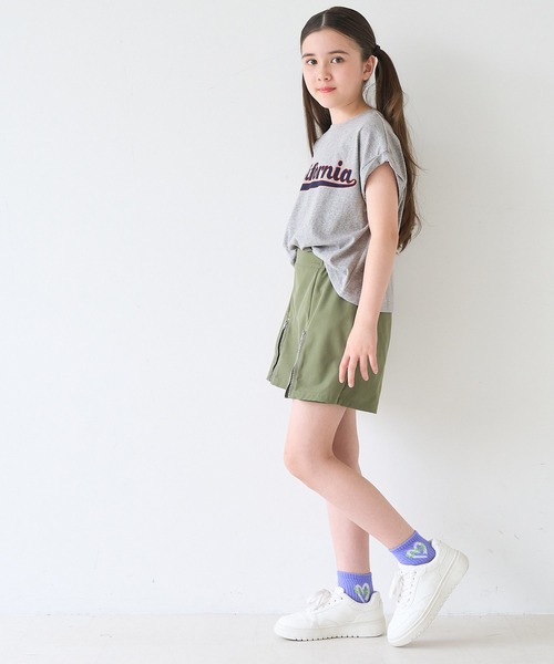 coca(coca)(コカ)の「キッズ 親子お揃い袖ロールアップロゴTシャツ(Tシャツ/カットソー・キッズ・ベージュ/その他1/ブラウン/ライトグレー/ネイビー/チャコール/ワイン/ライトピンク・140/150/120/130)」の14枚目の写真