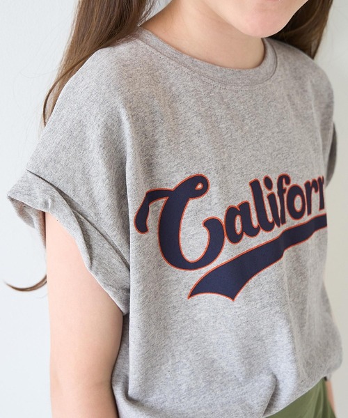 coca(coca)(コカ)の「キッズ 親子お揃い袖ロールアップロゴTシャツ(Tシャツ/カットソー・キッズ・ベージュ/その他1/ブラウン/ライトグレー/ネイビー/チャコール/ワイン/ライトピンク・140/150/120/130)」の16枚目の写真